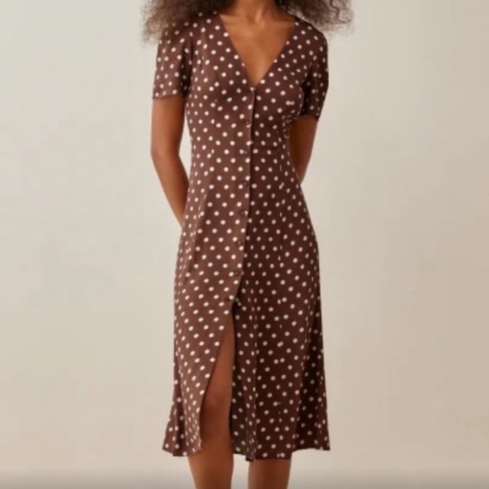 Reformation Locklin Dress in Au Lait